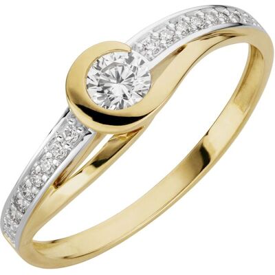 Orolino Ring 333/- Gelbgold glanz synth. Zirkonia Gold Q Orolino Ring 333/- Gelbgold glanz synth. Zirkonia Gold Q