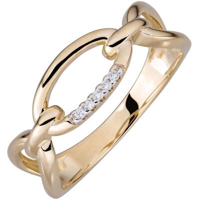 Orolino Ring Gold 585 mit 5x Brillant 0,025ct. Gold R 1/2 Orolino Ring Gold 585 mit 5x Brillant 0,025ct. Gold R 1/2