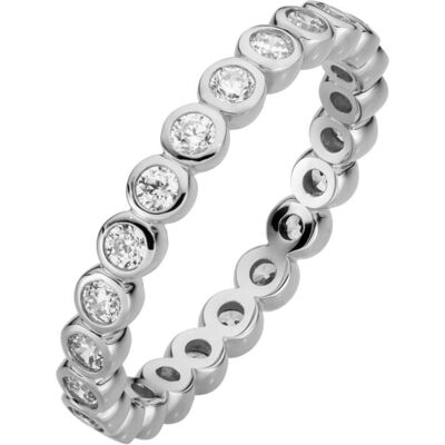 Orolino Ring 333/- Weißgold glanz synth. Zirkonia Silber R 1/2 Orolino Ring 333/- Weißgold glanz synth. Zirkonia Silber R 1/2