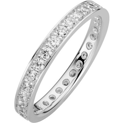 Orolino Ring 333/- Weißgold glanz synth. Zirkonia Silber Q Orolino Ring 333/- Weißgold glanz synth. Zirkonia Silber Q