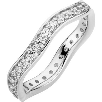 Orolino Ring 333/- Weißgold glanz synth. Zirkonia Silber R 1/2 Orolino Ring 333/- Weißgold glanz synth. Zirkonia Silber R 1/2