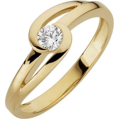 Orolino Ring 333/- Gelbgold glanz synth. Zirkonia Gold O 1/2 Orolino Ring 333/- Gelbgold glanz synth. Zirkonia Gold O 1/2
