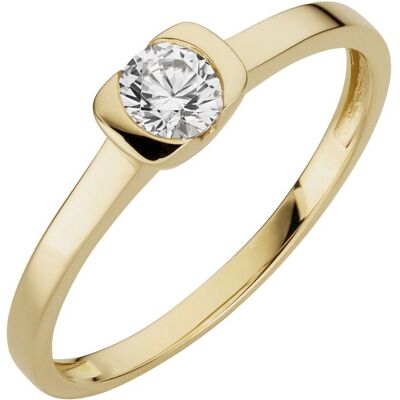Orolino Ring 333/- Gelbgold glanz synth. Zirkonia Gold Q Orolino Ring 333/- Gelbgold glanz synth. Zirkonia Gold Q