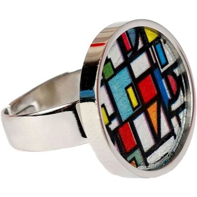 DeMarie Ring Edelstahl mit Silber-/Goldeinlage Mehrfarben Einheitsgröße DeMarie Ring Edelstahl mit Silber-/Goldeinlage Mehrfarben Einheitsgröße
