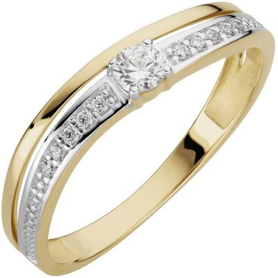 Orolino Ring 333/- Gelbgold glanz synth. Zirkonia Gold Q Orolino Ring 333/- Gelbgold glanz synth. Zirkonia Gold Q