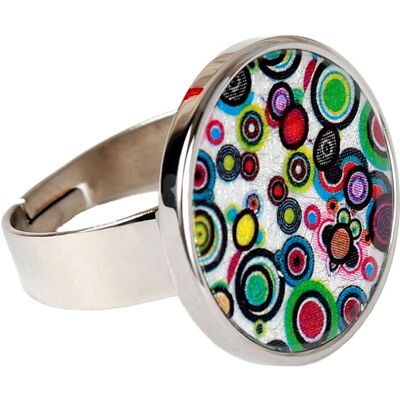 DeMarie Ring Edelstahl mit Silber-/Goldeinlage Mehrfarben Einheitsgröße DeMarie Ring Edelstahl mit Silber-/Goldeinlage Mehrfarben Einheitsgröße