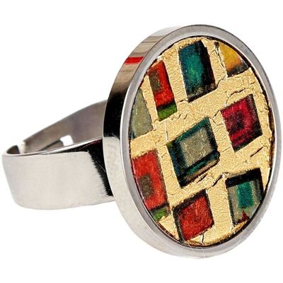 DeMarie Ring Edelstahl mit Silber-/Goldeinlage Mehrfarben Einheitsgröße DeMarie Ring Edelstahl mit Silber-/Goldeinlage Mehrfarben Einheitsgröße