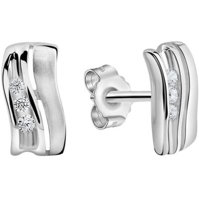 Zeeme Basic Ohrstecker 925/- Sterling Silber rhodiniert Zirkonia Silber Einheitsgröße Zeeme Basic Ohrstecker 925/- Sterling Silber rhodiniert Zirkonia Silber Einheitsgröße