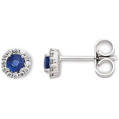 Orolino Ohrringe Gold 585 mit 2x Safir blau und 24x Brillant zus. 0,12ct. Silber Einheitsgröße Orolino Ohrringe Gold 585 mit 2x Safir blau und 24x Brillant zus. 0,12ct. Silber Einheitsgröße