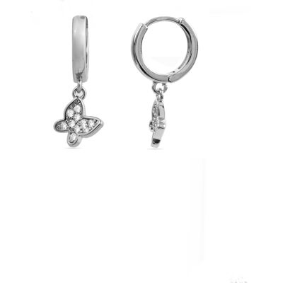 Luxenter rhodinierte Brillant-Zirkonia-Ohrringe - Kaduro Silber Einheitsgröße Luxenter rhodinierte Brillant-Zirkonia-Ohrringe - Kaduro Silber Einheitsgröße