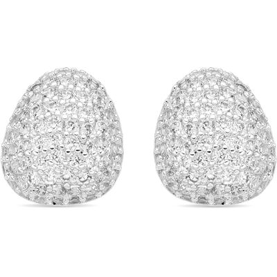 Luxenter Ohrringe mit glänzenden Zirkonia in silberner Ausführung - Oreao Silber Einheitsgröße Luxenter Ohrringe mit glänzenden Zirkonia in silberner Ausführung - Oreao Silber Einheitsgröße