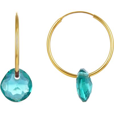Luxenter Ohrringe aus 925er Sterlingsilber mit grünem Hydrothermalquarz in 18K Gelbgold - Vanshy Violett Einheitsgröße Luxenter Ohrringe aus 925er Sterlingsilber mit grünem Hydrothermalquarz in 18K Gelbgold - Vanshy Violett Einheitsgröße