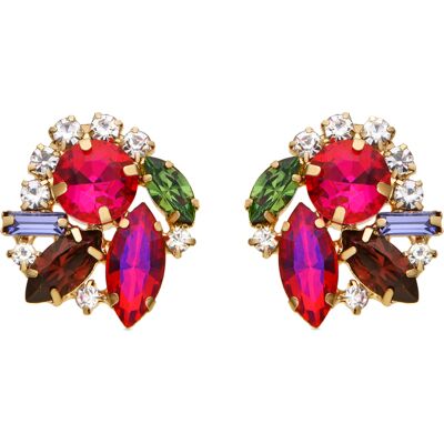 Luxenter lila Kristall-Ohrringe aus 18k Gelbgold - Mutaj Violett Einheitsgröße Luxenter lila Kristall-Ohrringe aus 18k Gelbgold - Mutaj Violett Einheitsgröße