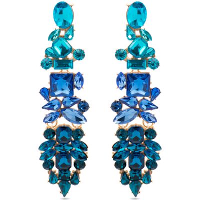Luxenter Ohrringe mit mehrfarbigem Kristall in 18k Gold - Karaf Mehrfarben Einheitsgröße Luxenter Ohrringe mit mehrfarbigem Kristall in 18k Gold - Karaf Mehrfarben Einheitsgröße