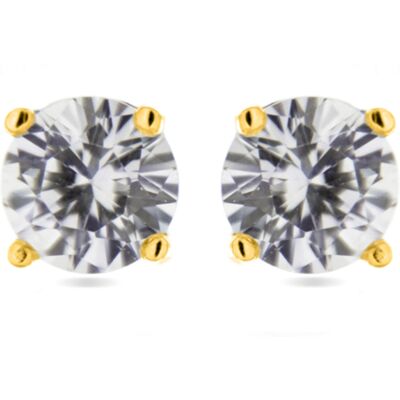 Luxenter Ohrringe Sterling Silber 925 mit rhodiniertem Brillant Zirkonia - Basic Silber Einheitsgröße Luxenter Ohrringe Sterling Silber 925 mit rhodiniertem Brillant Zirkonia - Basic Silber Einheitsgröße
