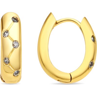 Luxenter 18k vergoldete Ohrringe - Gruk Gold Einheitsgröße Luxenter 18k vergoldete Ohrringe - Gruk Gold Einheitsgröße