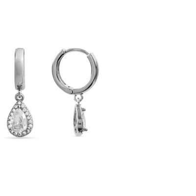 Luxenter rhodinierte Brillant-Zirkonia-Ohrringe - Tavia Silber Einheitsgröße Luxenter rhodinierte Brillant-Zirkonia-Ohrringe - Tavia Silber Einheitsgröße