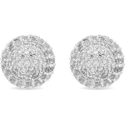Luxenter Ohrringe mit glänzenden Zirkonia in silberner Ausführung - Gardsil Silber Einheitsgröße Luxenter Ohrringe mit glänzenden Zirkonia in silberner Ausführung - Gardsil Silber Einheitsgröße