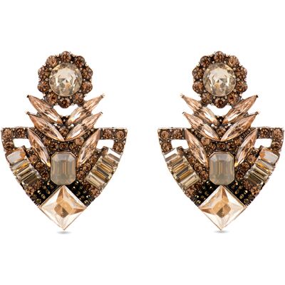 Luxenter Ohrringe mit mehrfarbigem Kristall 18k goldfarben - Gothka Mehrfarben Einheitsgröße Luxenter Ohrringe mit mehrfarbigem Kristall 18k goldfarben - Gothka Mehrfarben Einheitsgröße