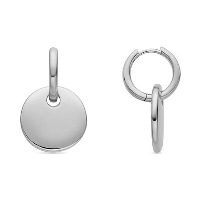 Luxenter-Ohrringe mit - silberner Oberfläche - Lieb Silber Einheitsgröße Luxenter-Ohrringe mit - silberner Oberfläche - Lieb Silber Einheitsgröße