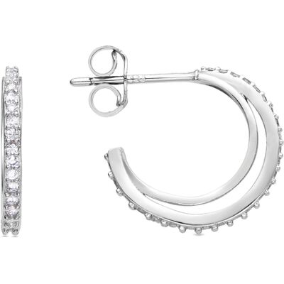 Luxenter rhodinierte Brillant-Zirkonia-Ohrringe - Ibsy Silber Einheitsgröße Luxenter rhodinierte Brillant-Zirkonia-Ohrringe - Ibsy Silber Einheitsgröße