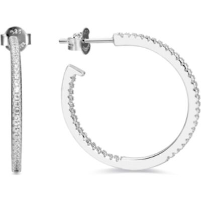 Luxenter Sterling Silber 925 Ohrringe mit rhodiniertem Brillant Zirkonia - Xoma Silber Einheitsgröße Luxenter Sterling Silber 925 Ohrringe mit rhodiniertem Brillant Zirkonia - Xoma Silber Einheitsgröße