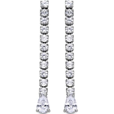 Luxenter Sterling Silber 925 Ohrringe mit rhodiniertem Brillant Zirkonia - Guoi Silber Einheitsgröße Luxenter Sterling Silber 925 Ohrringe mit rhodiniertem Brillant Zirkonia - Guoi Silber Einheitsgröße