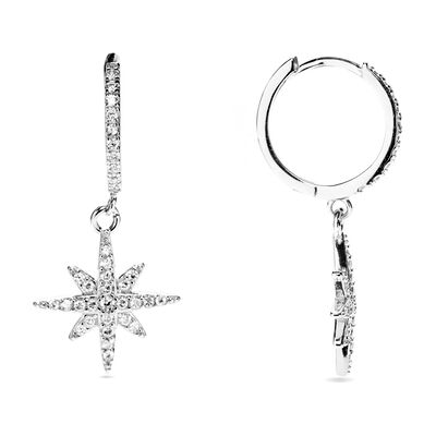 Luxenter Sterling Silber 925 Ohrringe mit rhodiniertem Brillant Zirkonia - Lapai Silber Einheitsgröße Luxenter Sterling Silber 925 Ohrringe mit rhodiniertem Brillant Zirkonia - Lapai Silber Einheitsgröße