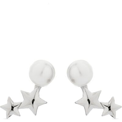 Luxenter 925 Sterling Silber Ohrringe mit rhodinierter weißer Perle - Tinvia Mehrfarben Einheitsgröße Luxenter 925 Sterling Silber Ohrringe mit rhodinierter weißer Perle - Tinvia Mehrfarben Einheitsgröße
