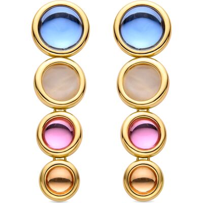 Luxenter Multicolour Kristall Ohrringe aus 18K Gelbgold - Longki Mehrfarben Einheitsgröße Luxenter Multicolour Kristall Ohrringe aus 18K Gelbgold - Longki Mehrfarben Einheitsgröße