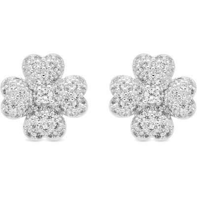 Luxenter Ohrringe mit glänzenden Zirkonia in silberner Ausführung - Noxi Silber Einheitsgröße Luxenter Ohrringe mit glänzenden Zirkonia in silberner Ausführung - Noxi Silber Einheitsgröße