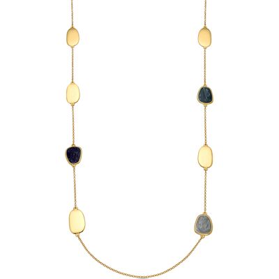 Luxenter Halskette mit blauem Lack, 18 Karat Gold - Talyu Blau Einheitsgröße Luxenter Halskette mit blauem Lack, 18 Karat Gold - Talyu Blau Einheitsgröße