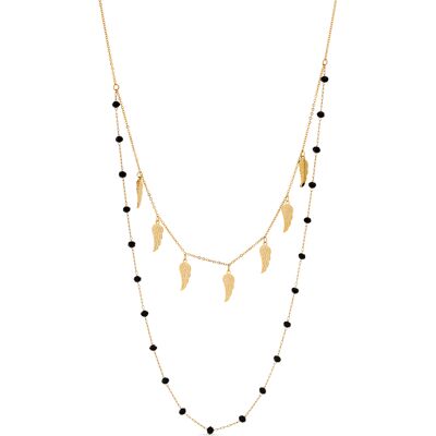 Luxenter Onyx Halskette aus 18k Gelbgold - Omka Schwarz Einheitsgröße Luxenter Onyx Halskette aus 18k Gelbgold - Omka Schwarz Einheitsgröße