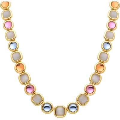Luxenter Multicolor Kristall Halskette aus 18K Gelbgold - Mantis Mehrfarben Einheitsgröße Luxenter Multicolor Kristall Halskette aus 18K Gelbgold - Mantis Mehrfarben Einheitsgröße