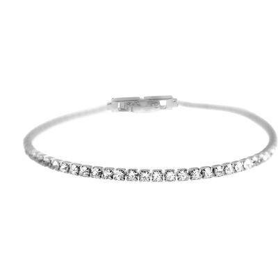 Luxenter Rhodium plattiert Brillant Zirkonia Armband - Kayla Silber Einheitsgröße Luxenter Rhodium plattiert Brillant Zirkonia Armband - Kayla Silber Einheitsgröße