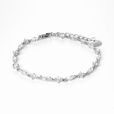 Luxenter 925 Sterling Silber Armband mit rhodiniertem Brillant Zirkonia - Ulmax Silber Einheitsgröße Luxenter 925 Sterling Silber Armband mit rhodiniertem Brillant Zirkonia - Ulmax Silber Einheitsgröße