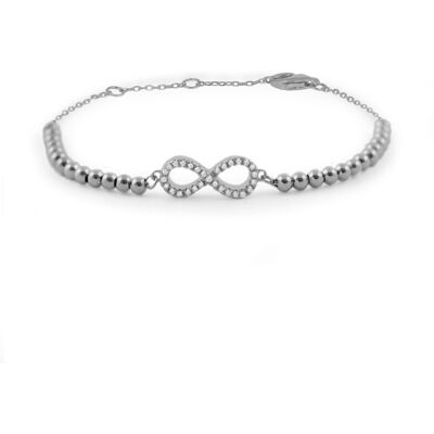 Luxenter 925 Sterling Silber Armband mit rhodiniertem Brillant Zirkonia - Munthir Silber Einheitsgröße Luxenter 925 Sterling Silber Armband mit rhodiniertem Brillant Zirkonia - Munthir Silber Einheitsgröße