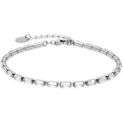 Luxenter 925 Sterling Silber Armband mit rhodiniertem Brillant Zirkonia - Alku Silber Einheitsgröße Luxenter 925 Sterling Silber Armband mit rhodiniertem Brillant Zirkonia - Alku Silber Einheitsgröße