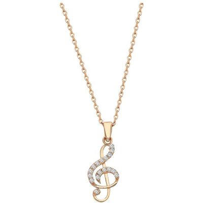 Dkeniz Anhänger mit Kette 925/- Sterling Silber rosevergoldet Glänzend 46cm Zirkonia Weiß Roségold Einheitsgröße Dkeniz Anhänger mit Kette 925/- Sterling Silber rosevergoldet Glänzend 46cm Zirkonia Weiß Roségold Einheitsgröße