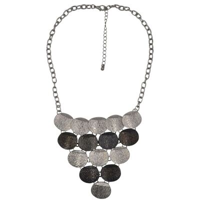 Steuer Modeschmuck Kette Metallcollier mit runden Plättchenanhängern Mehrfarben Einheitsgröße Steuer Modeschmuck Kette Metallcollier mit runden Plättchenanhängern Mehrfarben Einheitsgröße
