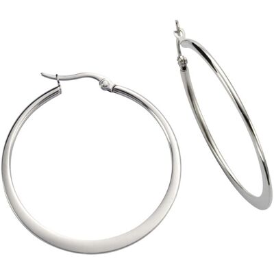 Zeeme Stainless Steel Ohrringe Edelstahl 3,9cm Durchmesser Silber Einheitsgröße Zeeme Stainless Steel Ohrringe Edelstahl 3,9cm Durchmesser Silber Einheitsgröße