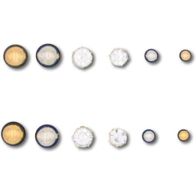 Steuer Modeschmuck Ohrstecker-Set Ohrstecker-Set 6 Paare Mehrfarben Einheitsgröße Steuer Modeschmuck Ohrstecker-Set Ohrstecker-Set 6 Paare Mehrfarben Einheitsgröße
