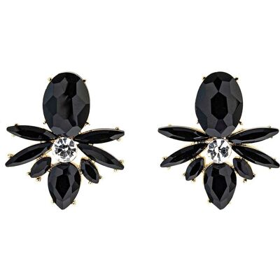 Steuer Modeschmuck Ohrstecker Ohrstecker mit Glassteinen schwarz/gold Gold Einheitsgröße Steuer Modeschmuck Ohrstecker Ohrstecker mit Glassteinen schwarz/gold Gold Einheitsgröße
