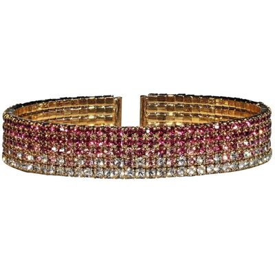Steuer Modeschmuck Armreif Strass-Armspange pink/rosa Gold Einheitsgröße Steuer Modeschmuck Armreif Strass-Armspange pink/rosa Gold Einheitsgröße