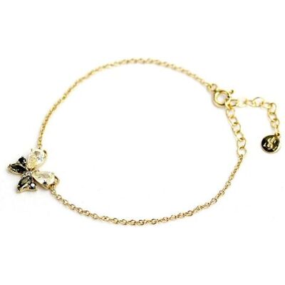 LEIS Armband 925 Sterling Silber vergoldet Glänzend Schmetterling Zirkonia gelb Gold Einheitsgröße LEIS Armband 925 Sterling Silber vergoldet Glänzend Schmetterling Zirkonia gelb Gold Einheitsgröße