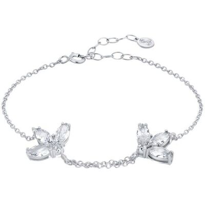 LEIS Armband 925 Sterling Silber rhodiniert Glänzend Blume Zirkonia weiß Silber Einheitsgröße LEIS Armband 925 Sterling Silber rhodiniert Glänzend Blume Zirkonia weiß Silber Einheitsgröße