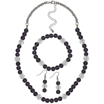 Steuer Modeschmuck Set Collier Armband Ohrhaken Metall 56am Amethyst lila Lila Einheitsgröße Steuer Modeschmuck Set Collier Armband Ohrhaken Metall 56am Amethyst lila Lila Einheitsgröße