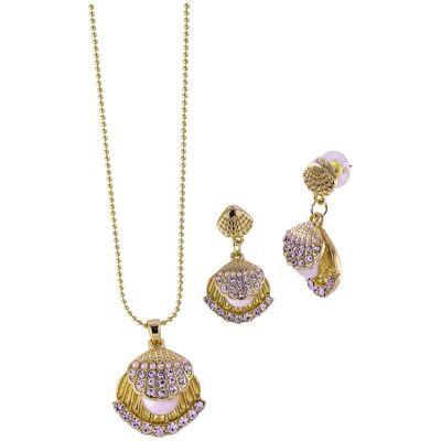 Steuer Modeschmuck Schmuckset Muschelset Anhänger mit Ohrsteckern Gold Einheitsgröße Steuer Modeschmuck Schmuckset Muschelset Anhänger mit Ohrsteckern Gold Einheitsgröße