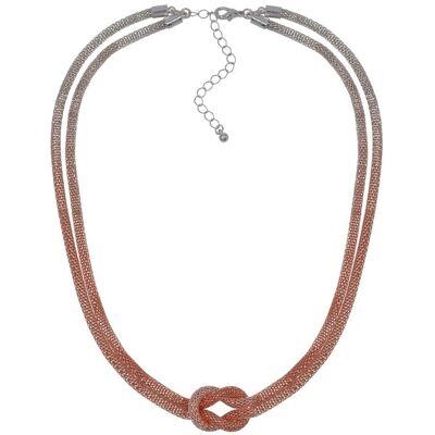 Steuer Modeschmuck Kette Meshkette doppelreihig roségold Mehrfarben Einheitsgröße Steuer Modeschmuck Kette Meshkette doppelreihig roségold Mehrfarben Einheitsgröße