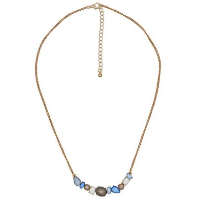Steuer Modeschmuck Kette Metall Glänzend Glasstein Gold Einheitsgröße Steuer Modeschmuck Kette Metall Glänzend Glasstein Gold Einheitsgröße